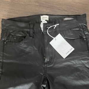 Black Faux Leather Pants